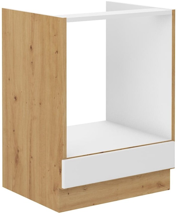 Spodná skrinka pod kuchynskú linku STILO 60 D GAS Biela/Oak Artisan