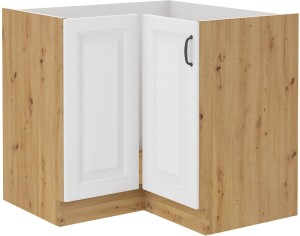 STILO 89x89 DN 1F Biela/dubová rohová kuchynská skrinka Artisan