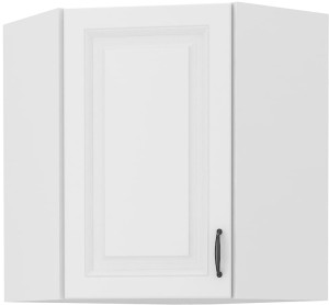 Horná skrinka do rohu kuchyne STILO 58x58 GN-72 1 F biela/biela