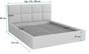 Manželská posteľ 160x200 s matracom - Aljaška Tmavo zelená