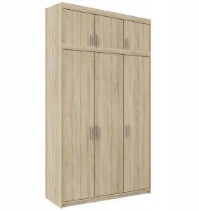 3-dverová šatníková skriňa Elena 3D SO03 s nadstavcom NAEL SO03 dub sonoma