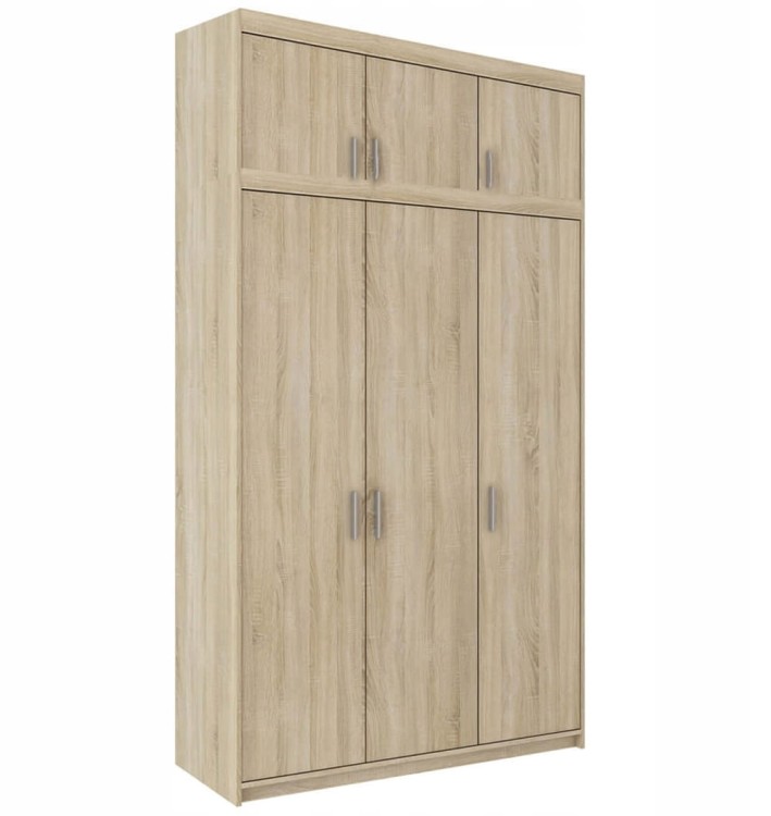 3-dverová šatníková skriňa Elena 3D SO03 s nadstavcom NAEL SO03 dub sonoma
