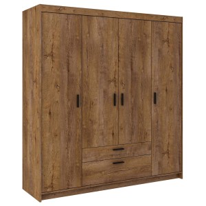 4-dverová šatníková skriňa Elena 4D DL04 s nadstavcom NAEL DL04 Dub Lefkas