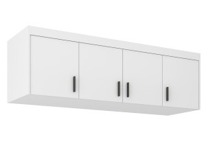 Štvordverová šatníková skriňa Elena 4D WH04 s nadstavcom NAEL WH04 biela