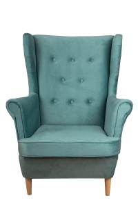 Floki lounge set kreslo s podnožkou Modrá