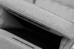 Floki lounge set kreslo s podnožkou Modrá