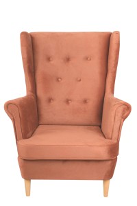 Floki lounge set kreslo s podnožkou Ružová