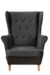 Floki lounge set kreslo s podnožkou Antracit