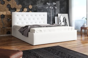 Čalúnená posteľ s matracom 180x200 Star Biela