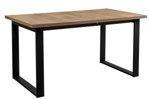 Loftový stôl so 4 stoličkami Y051 Čierny/Oak Lefkas