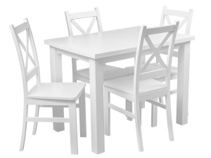Stôl so 4 stoličkami Z057 Biela