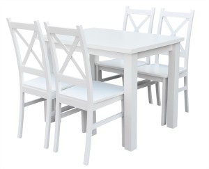 Stôl so 4 stoličkami Z057 Biela