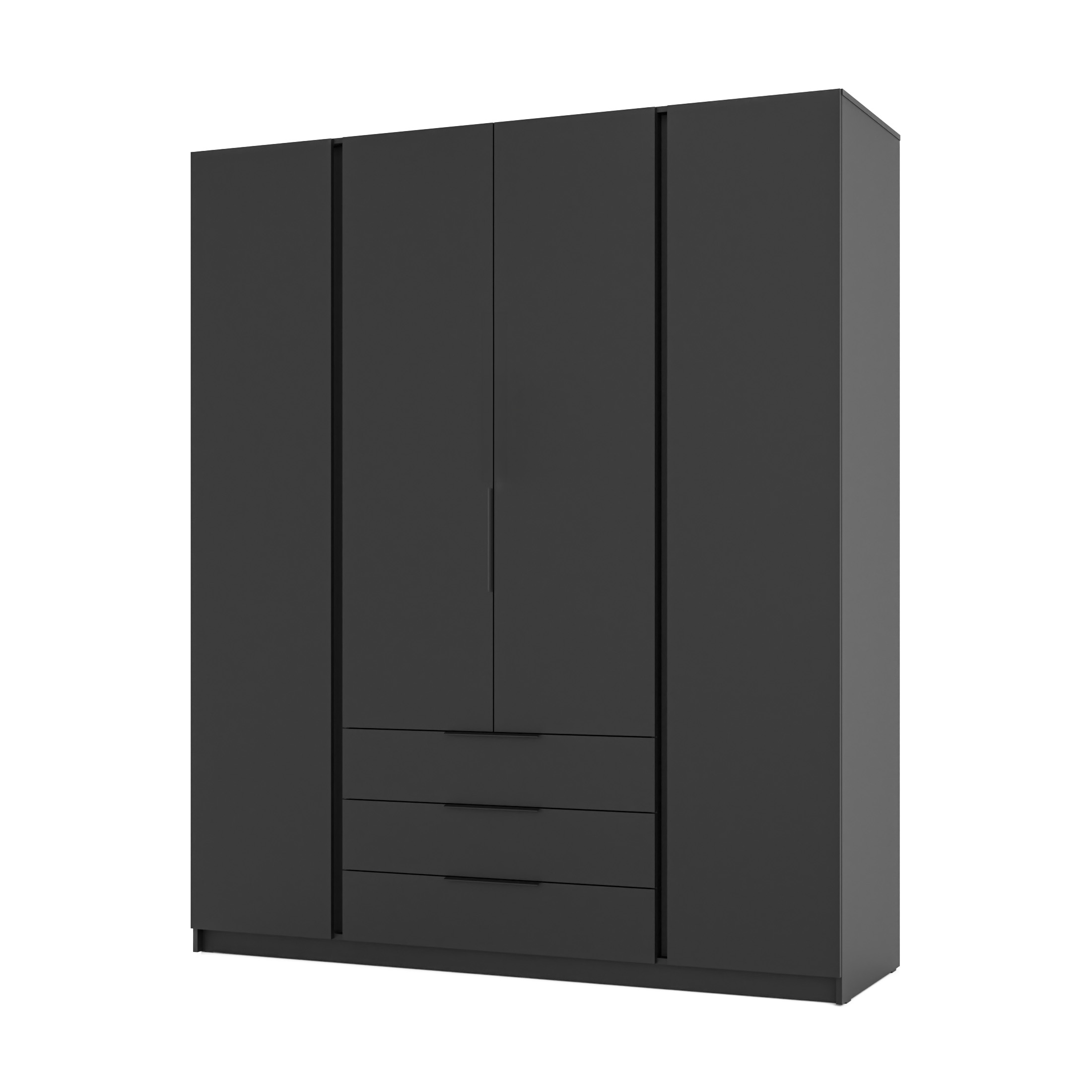 Šatníková skriňa so zásuvkami a policami Dravero BL/BL 4F 3S