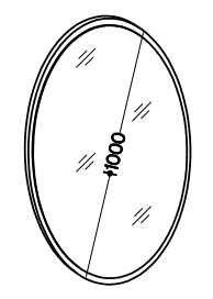 Okrúhle závesné zrkadlo nad toaletný stolík 100cm Flana 701 Béžové