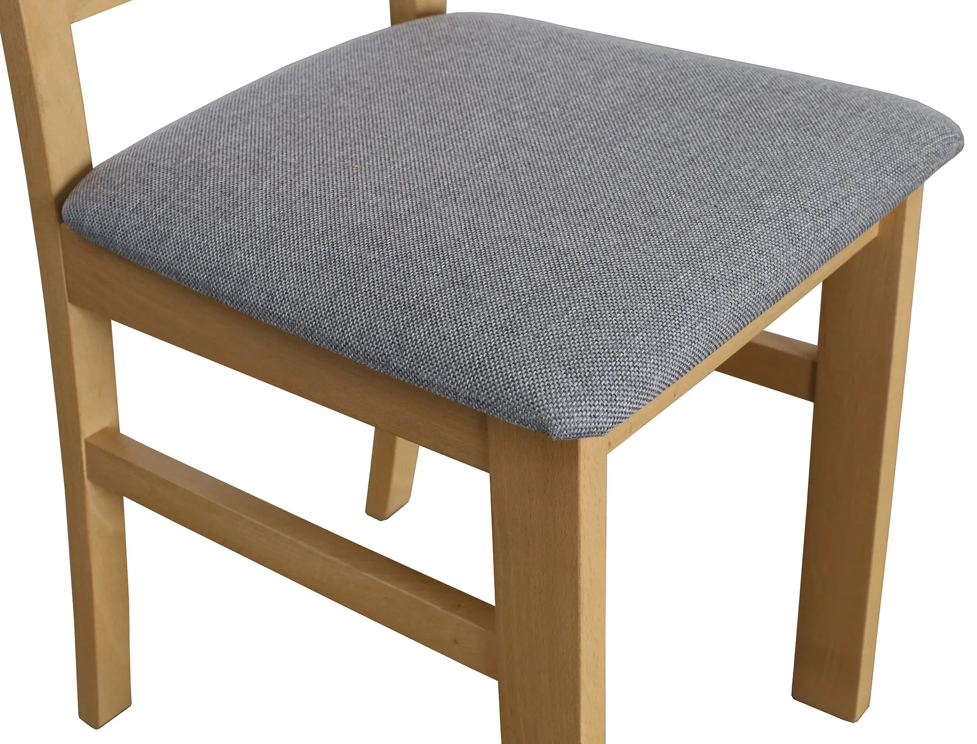 Drevená krížová stolička do jedálne dub Artisan/sivá