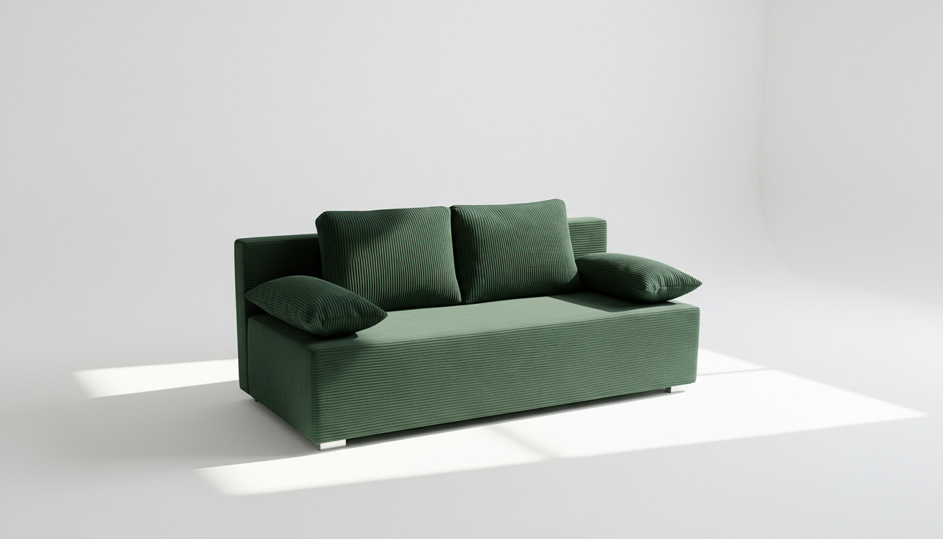 Rozkladacia pohovka s funkciou spania Lunera Prima 2 manšester zelená