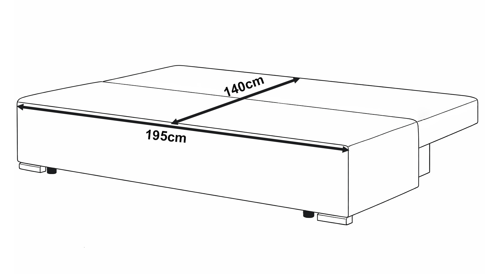 Rozkladacia pohovka Lunera Prima 2 manšestrová sivá