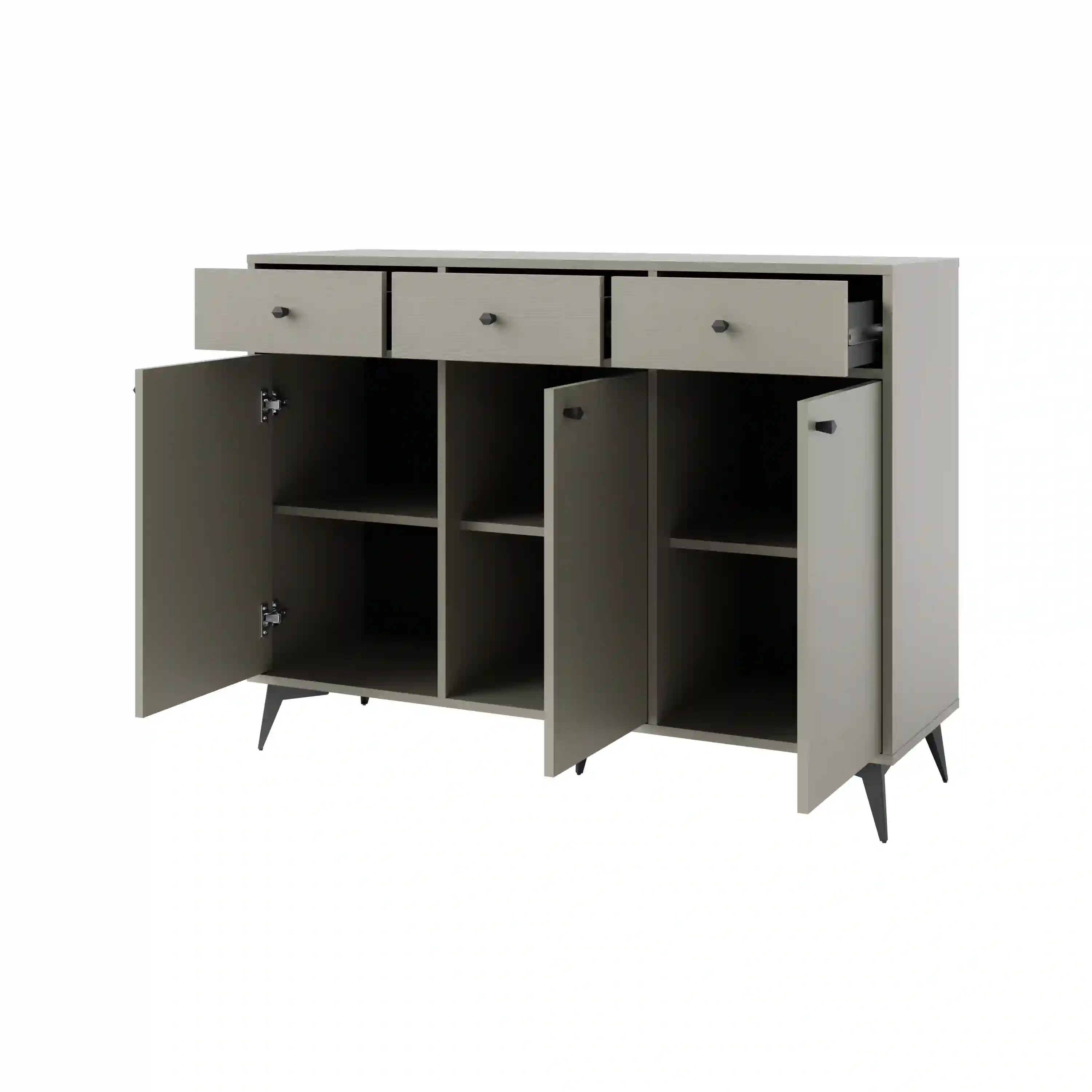 Komoda Sakai 3F-3S T827 Eukalyptus Čierna