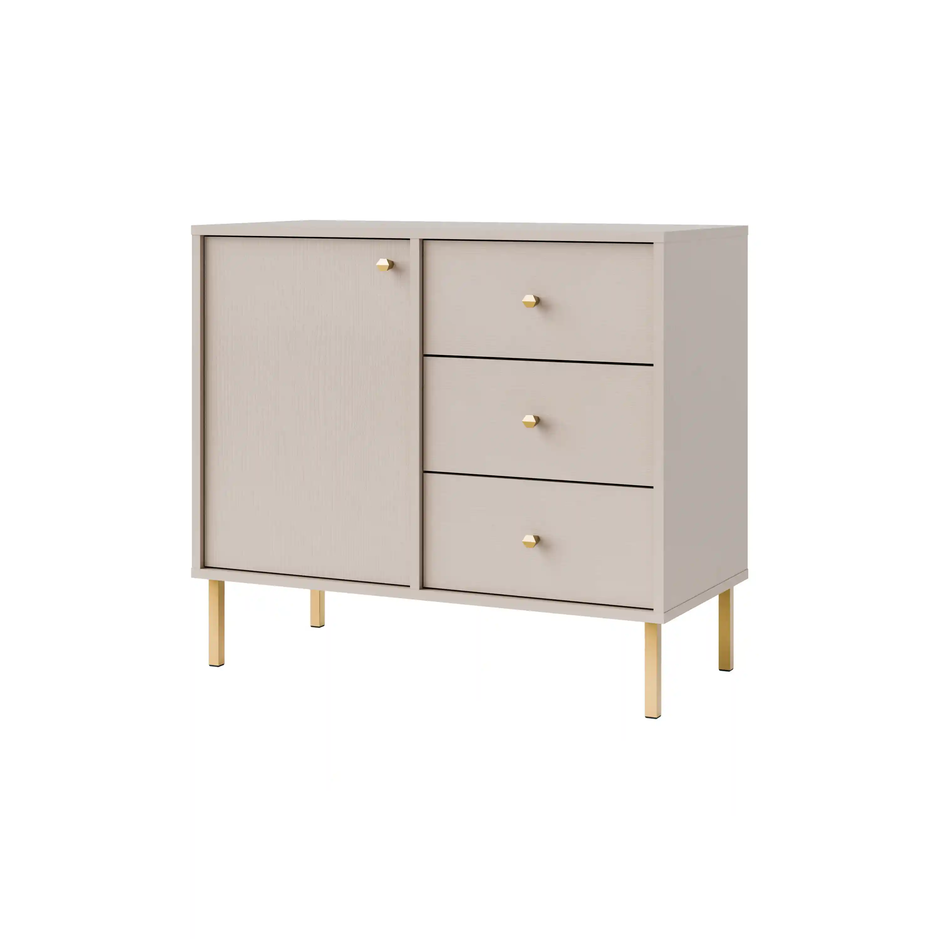 Komoda so zásuvkami Sakai 1F 3S T814 Béžová