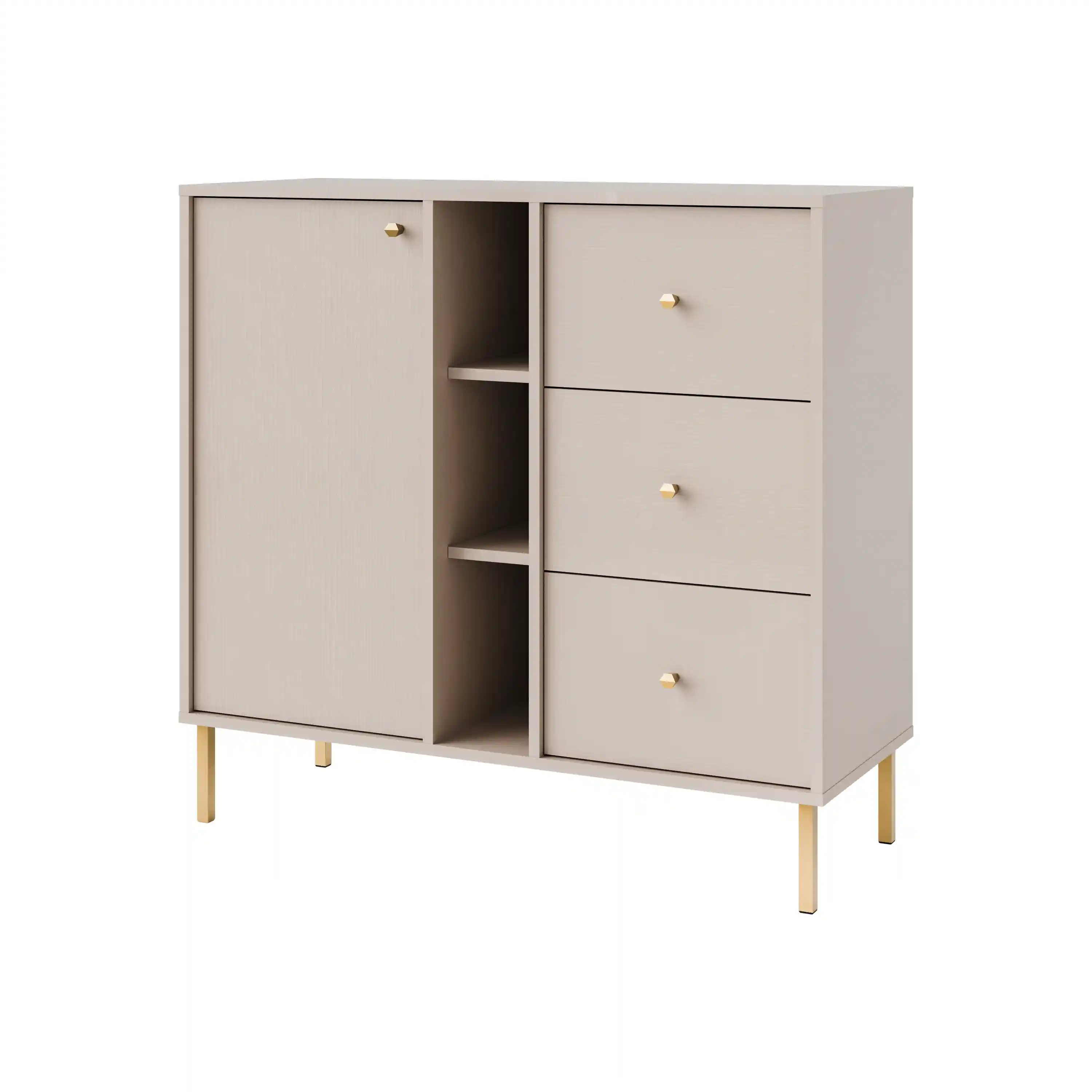Komoda so zásuvkami Sakai 1F 3S T824 Béžová