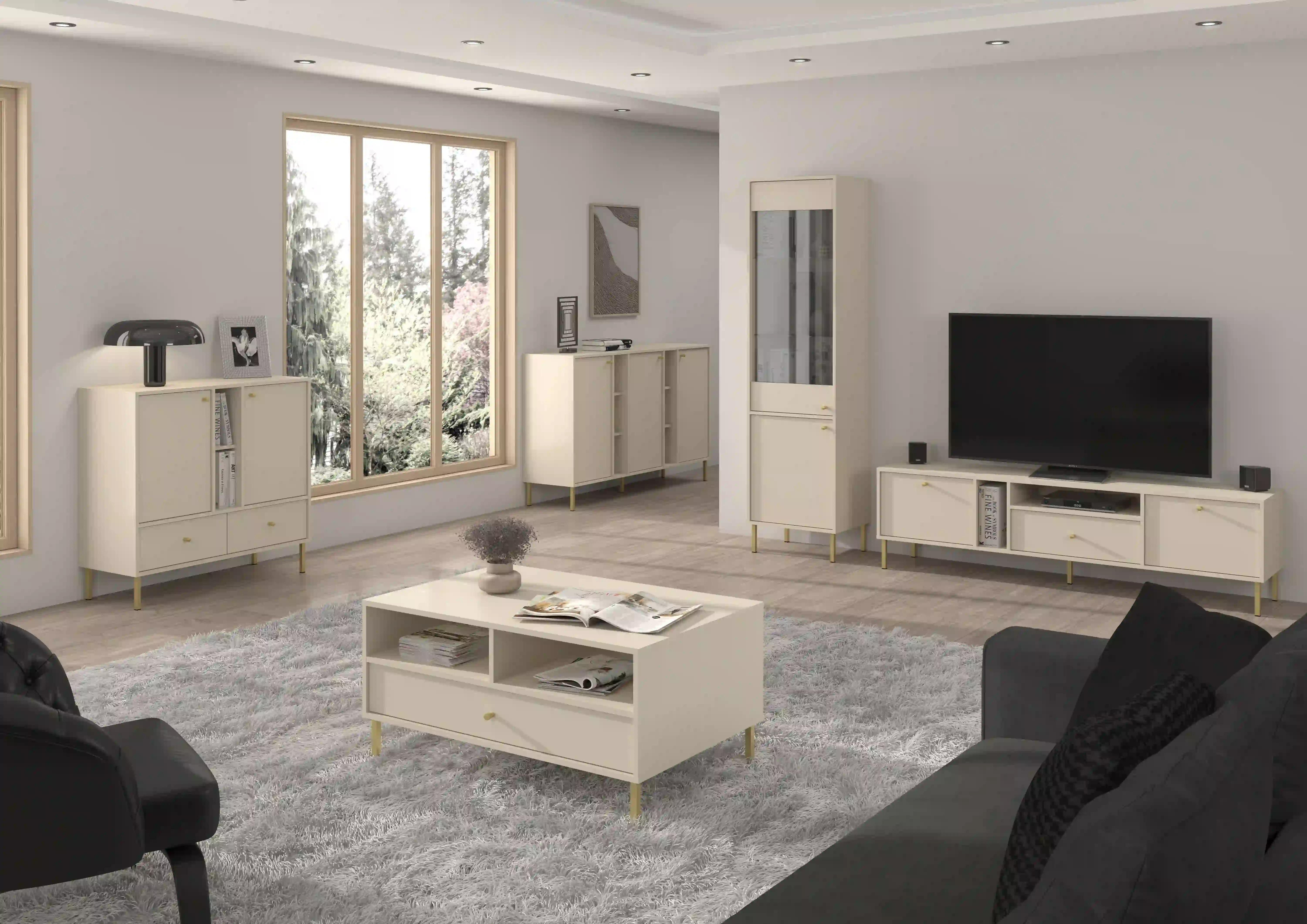 Komoda so zásuvkami Sakai 2F 2S T825 Béžová