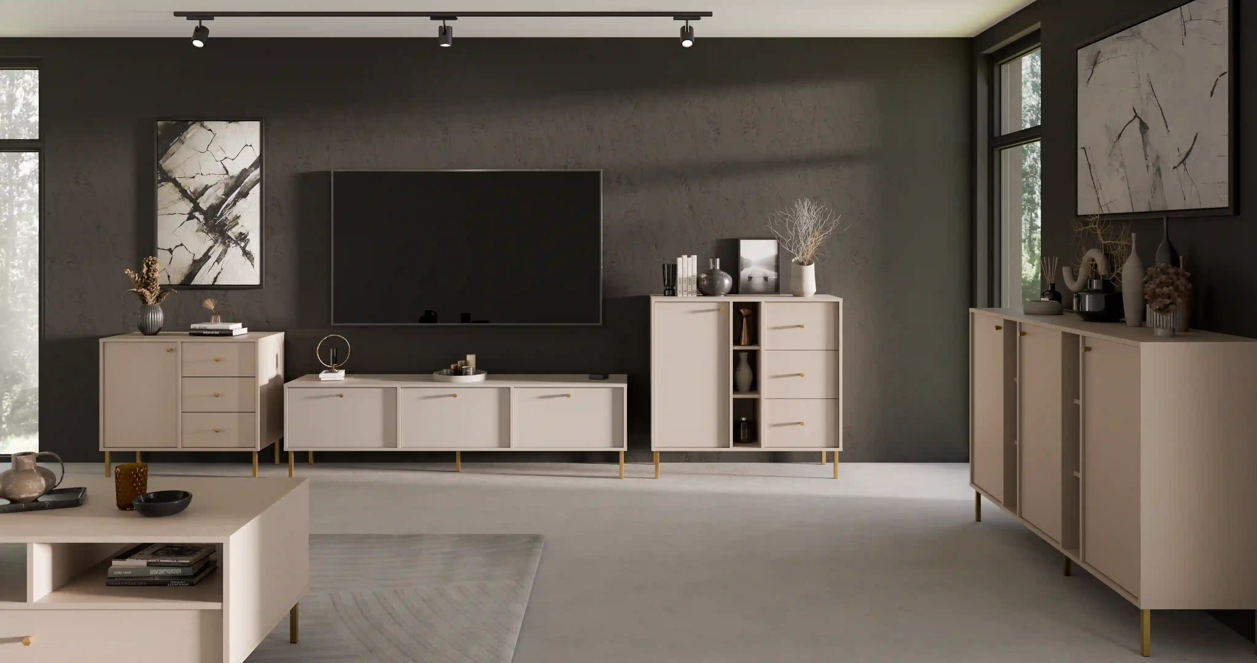 TV skrinka Sakai 3K T303 Béžová