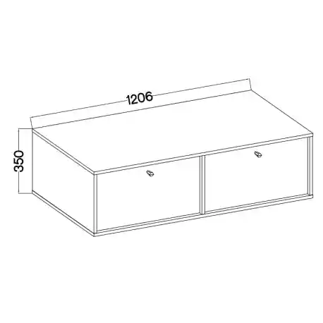 Závesná TV-komoda Sakai 2K T302 Béžová