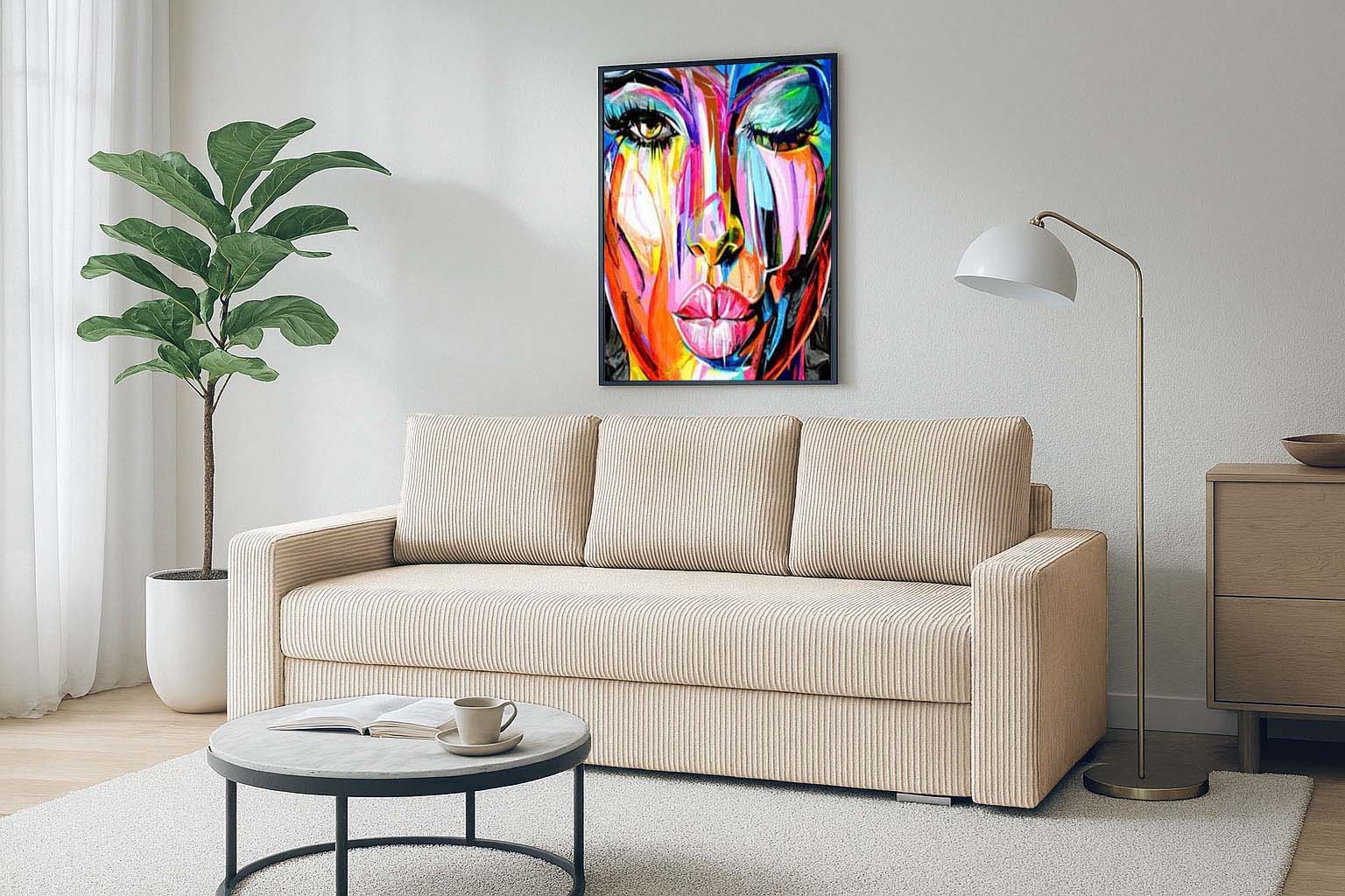 Rozkladacia sedačka s funkciou spania SILVER 3 štruks krémová