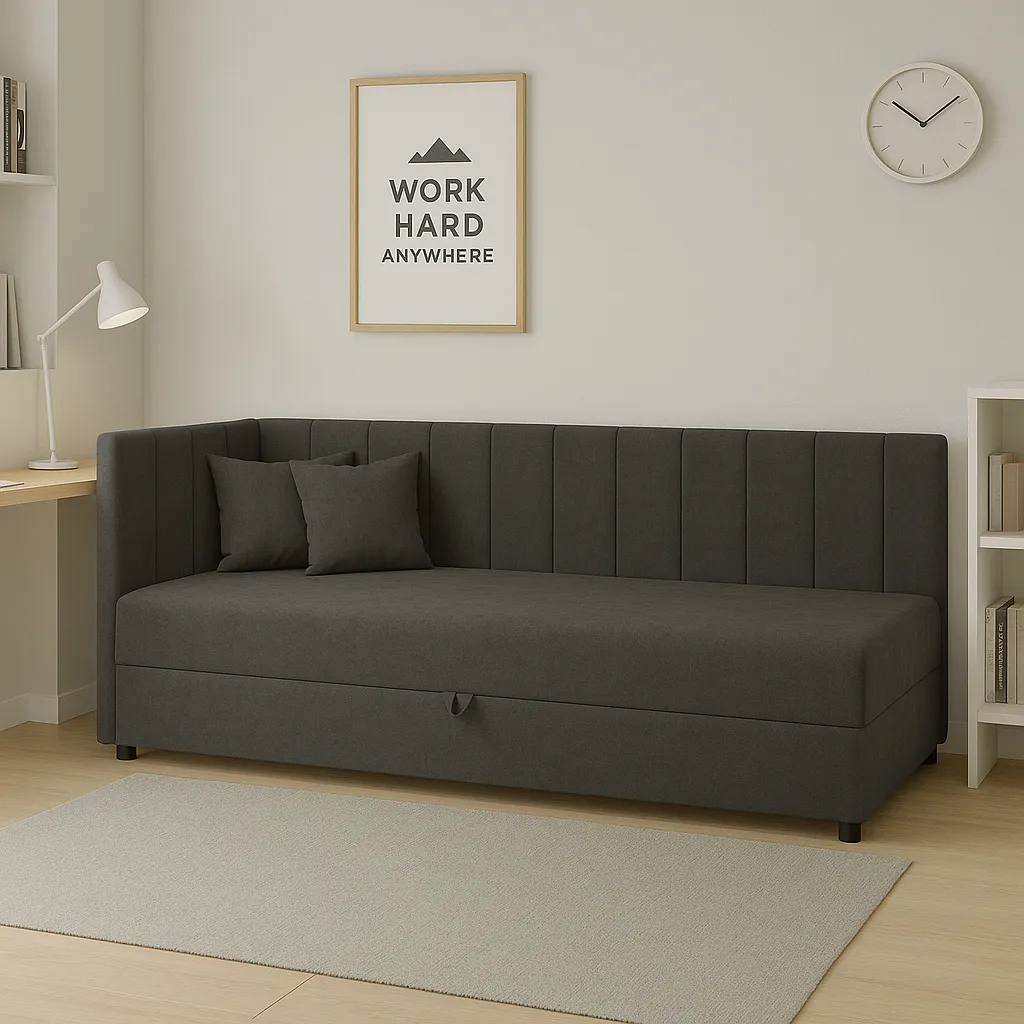 Jednolôžková posteľ s úložným priestorom Sofaro Plus 80x180 Grafitová