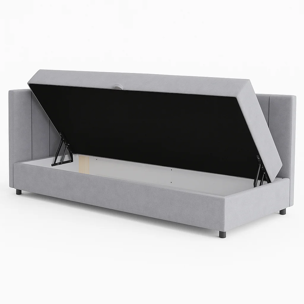 Jednolôžková posteľ s úložným priestorom Sofaro Plus 80x200 Grafitová