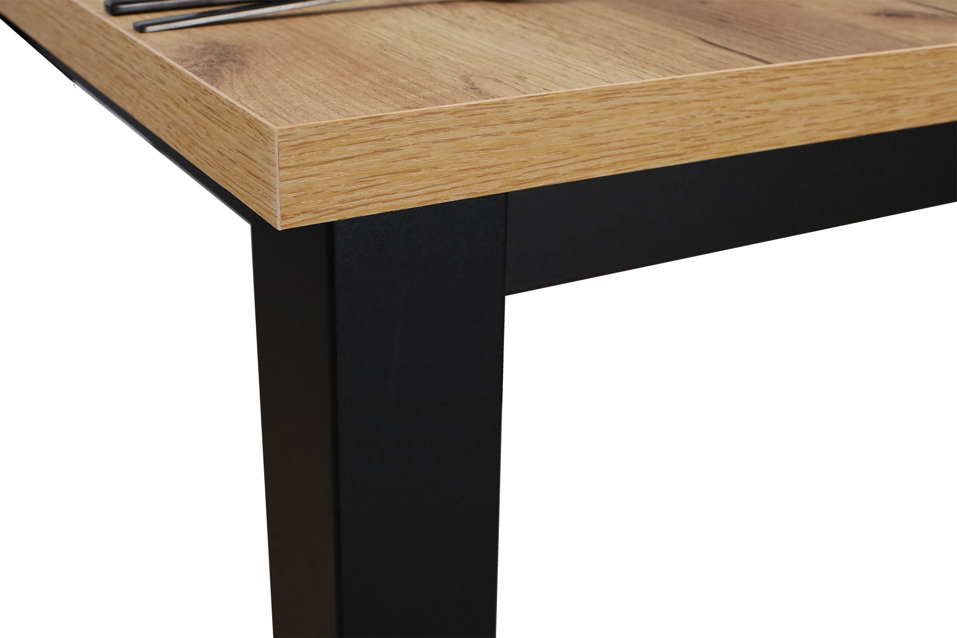 Kuchynský jedálenský stôl LAP 100x70 Čierna/Dub Craft