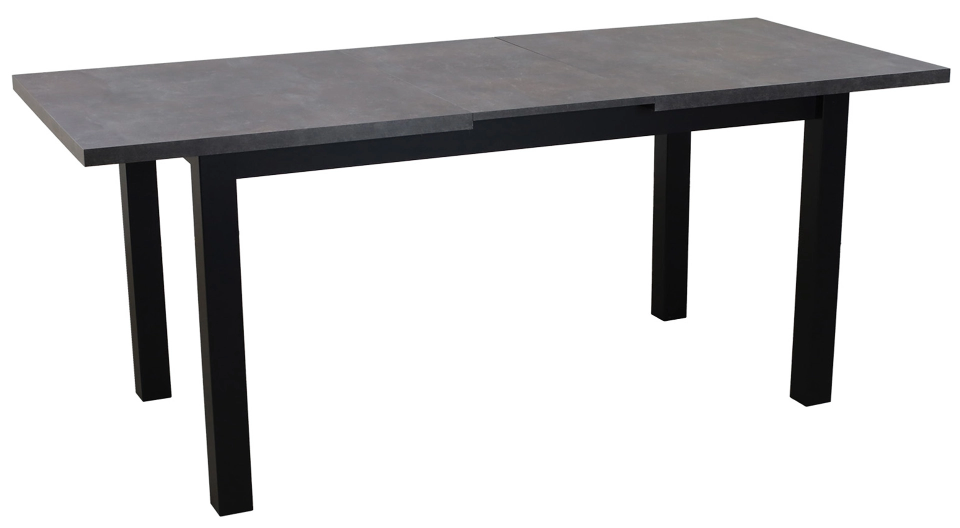 Rozkladací kuchynský a jedálenský stôl LAP 150x80 Čierna/Betón