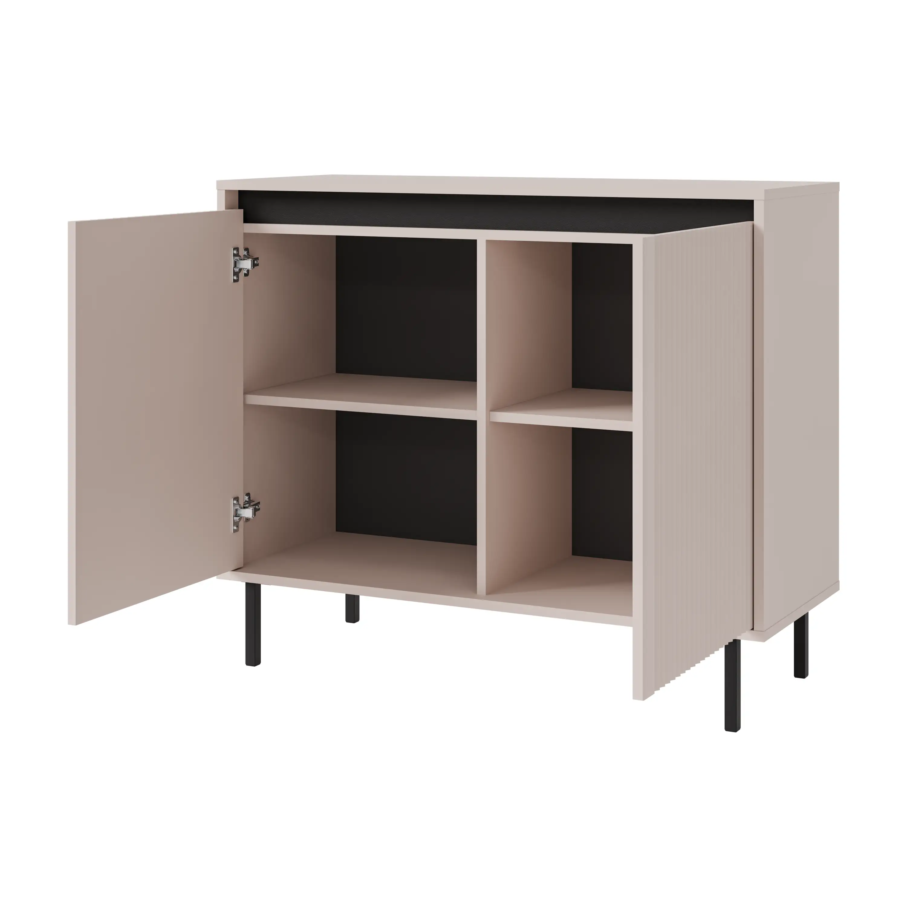 Komoda s ryhovaným čelom Yukashi 2F T812 béžová