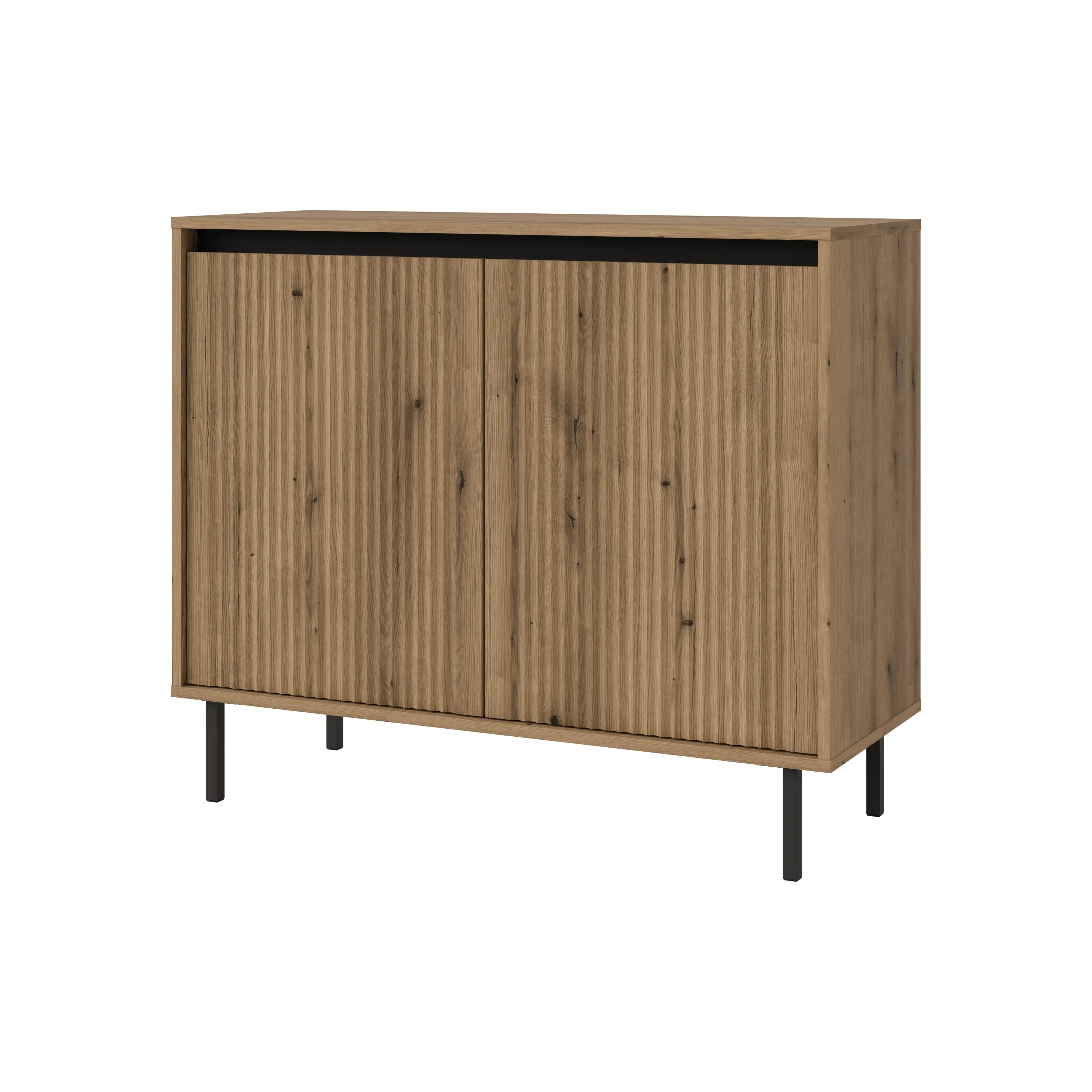 Komoda s ryhovaným čelom Yukashi 2F T812 dub evoke
