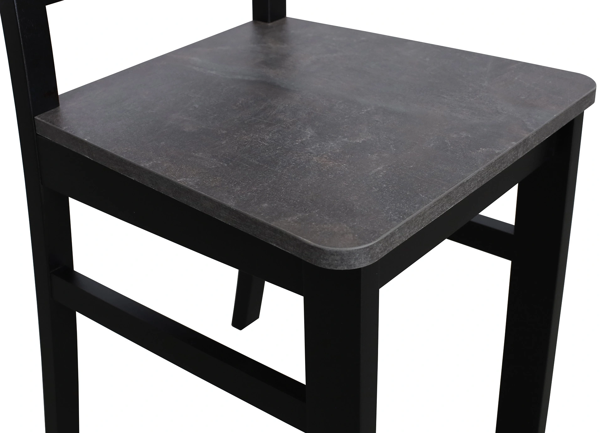 Sada 2x drevených stoličiek s krížovou konštrukciou čierna/betón