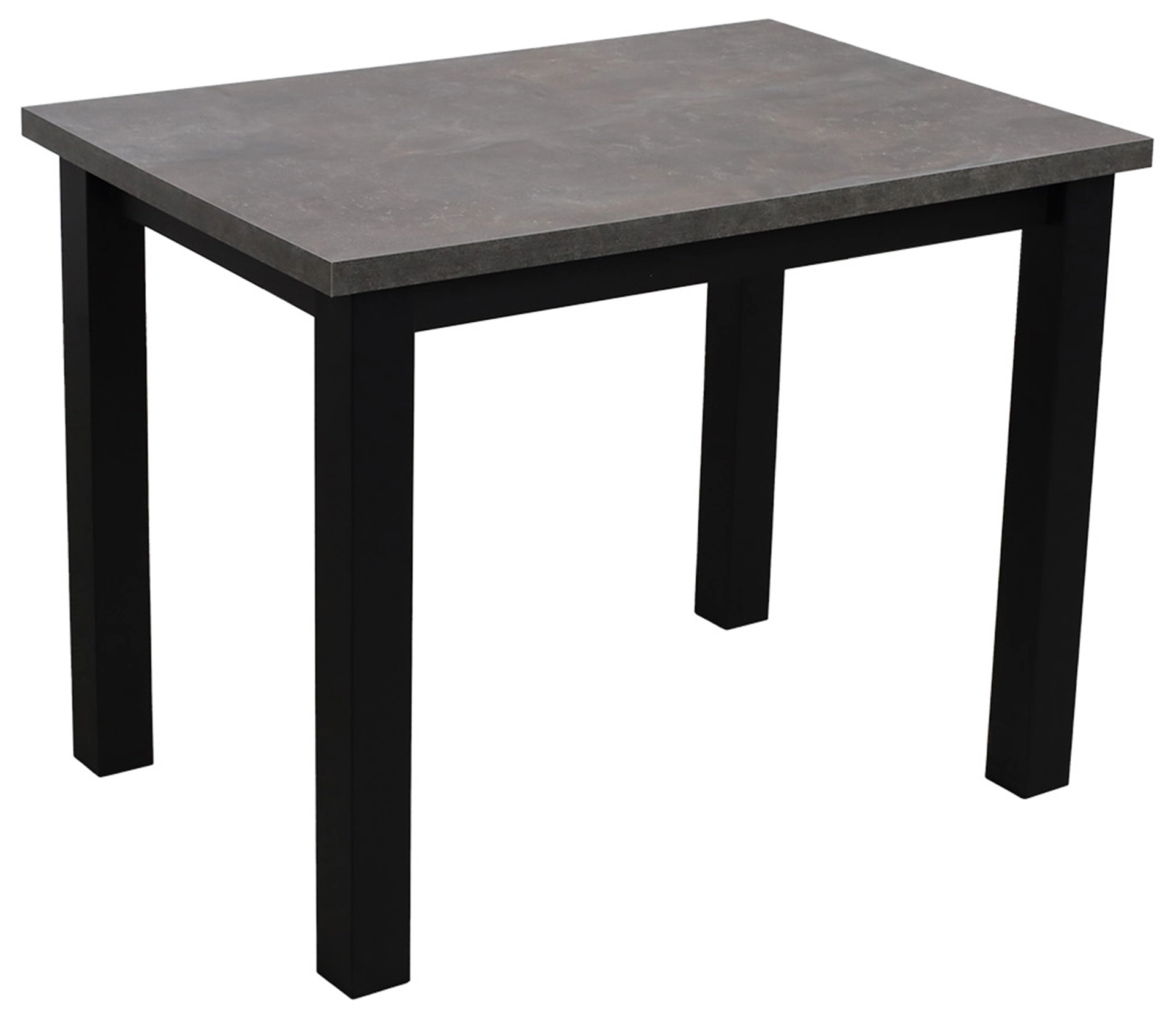 Stôl 100x70 so 4 stoličkami M004-4 Čierna/Betón