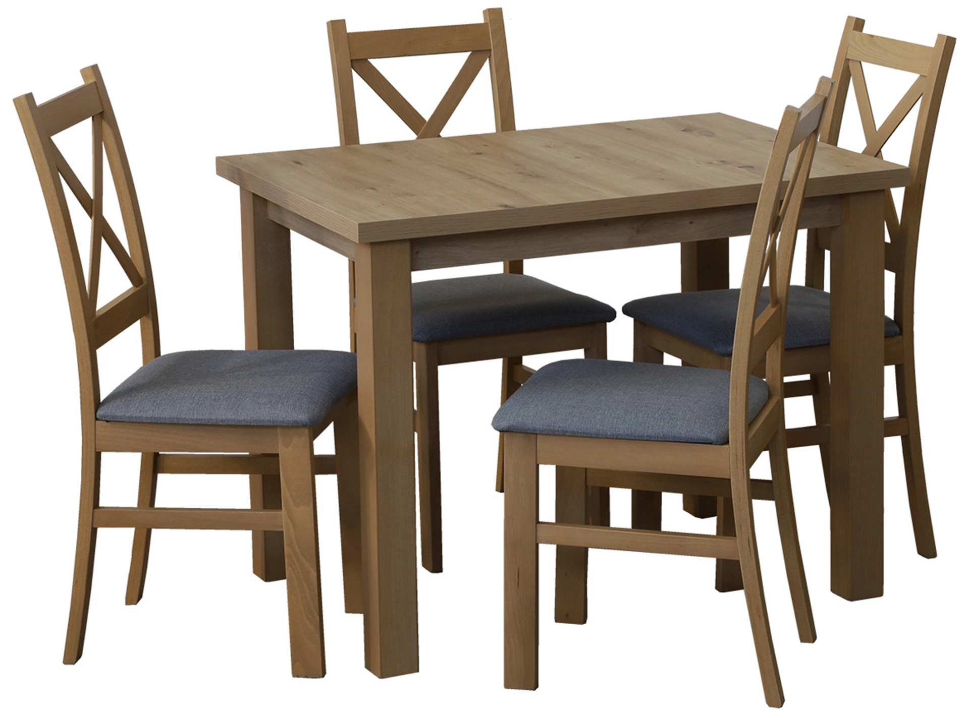 Jedálenský set 100x70 so 4 stoličkami M007-4 Dub Artisan