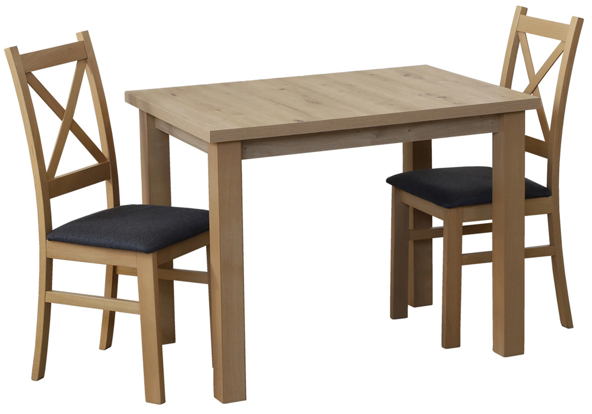 Jedálenský set 100x70 s 2 stoličkami M010-2 Dub Artisan