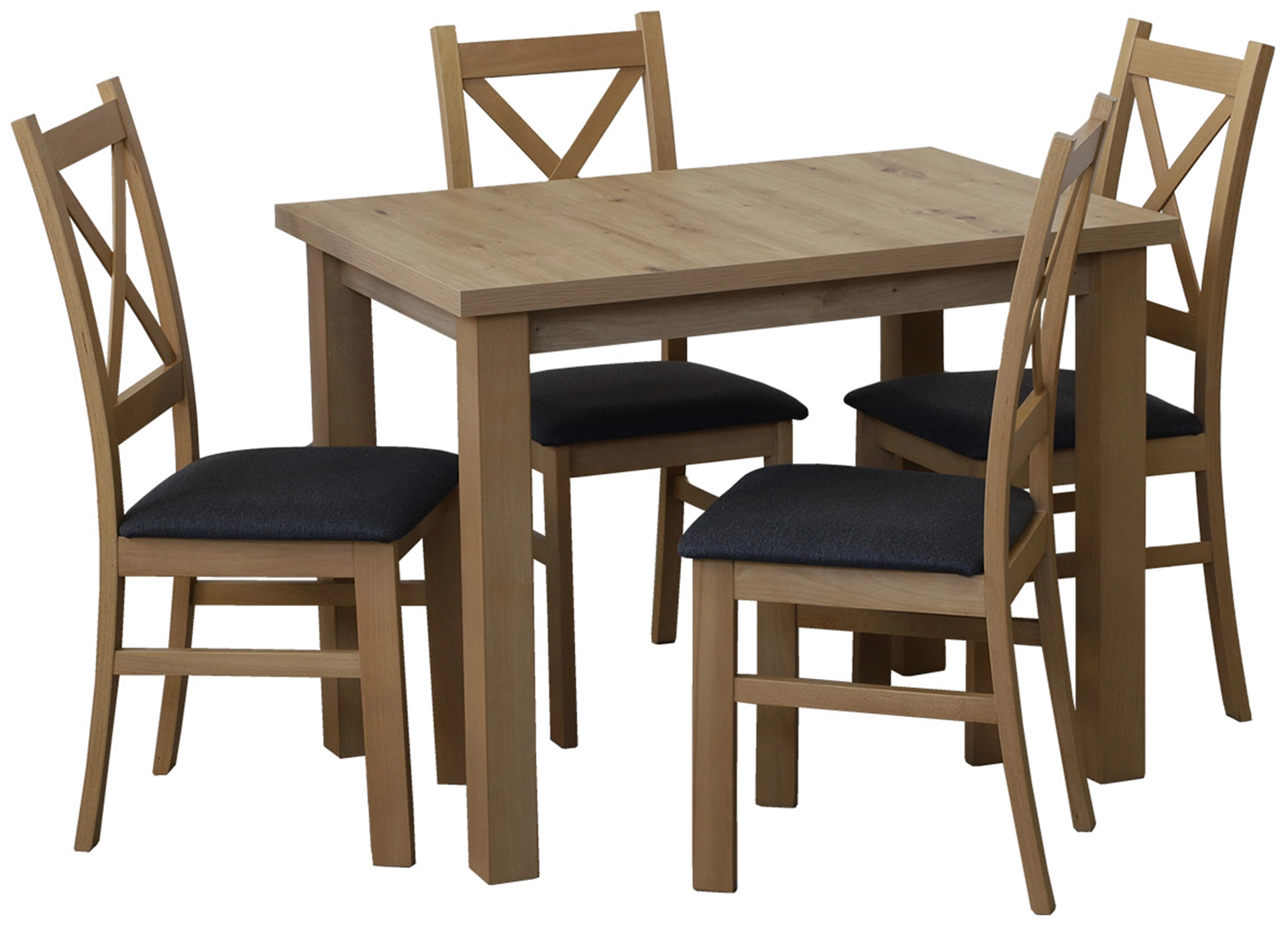 Stôl 100x70 so 4 stoličkami M010-4 dub Artisan