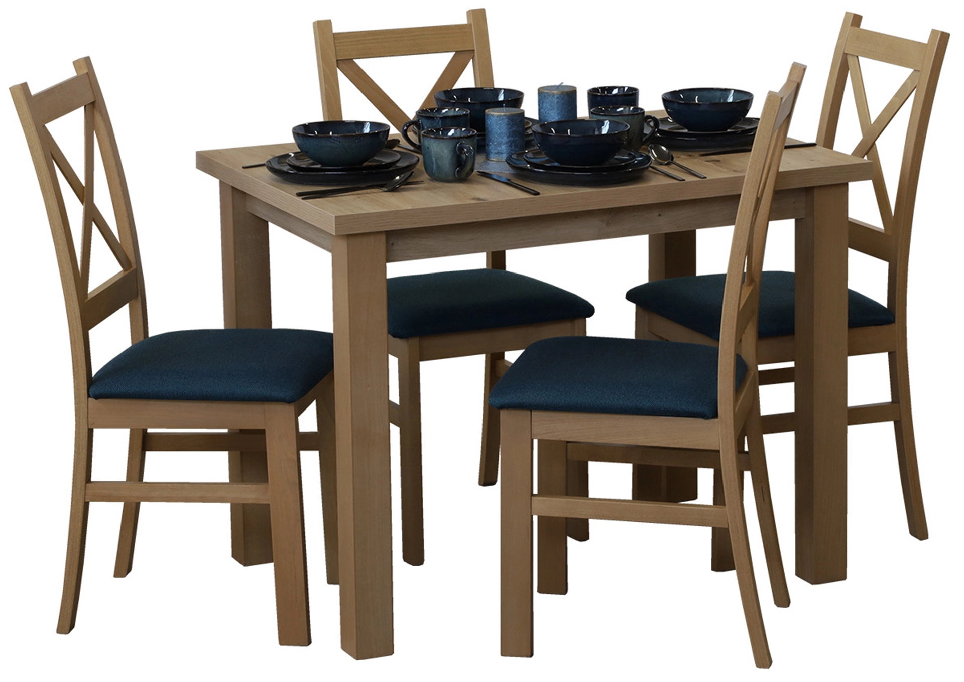 Stôl 100x70 so 4 stoličkami M013-4 dub Artisan