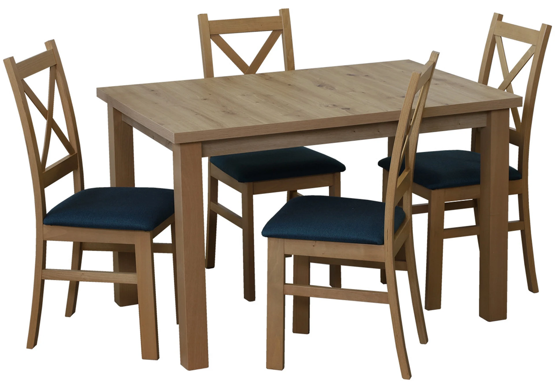 Stôl 120x80 so 4 stoličkami M014-4 dub Artisan