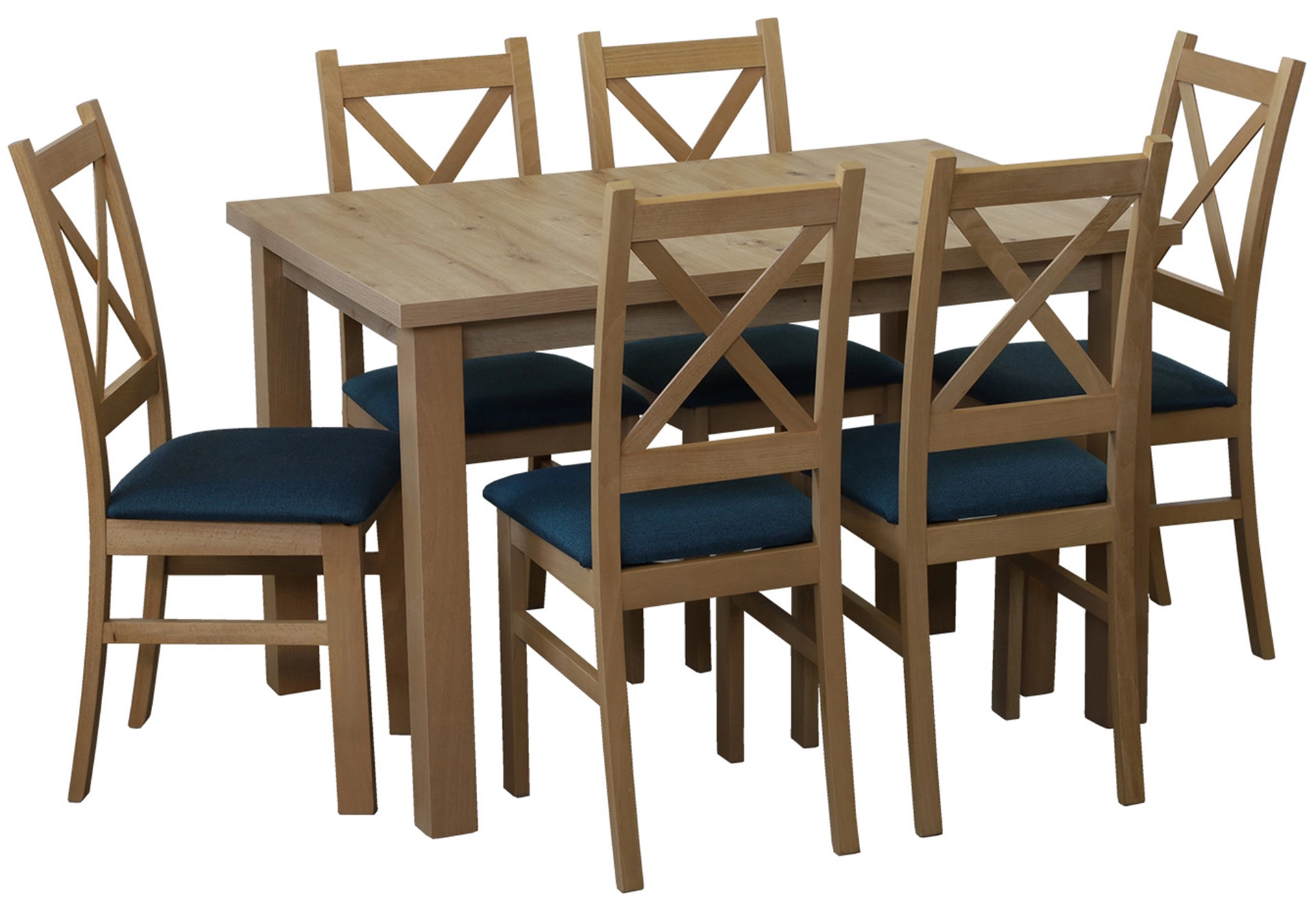 Stôl 120x80 so 6 stoličkami M014-6 dub Artisan