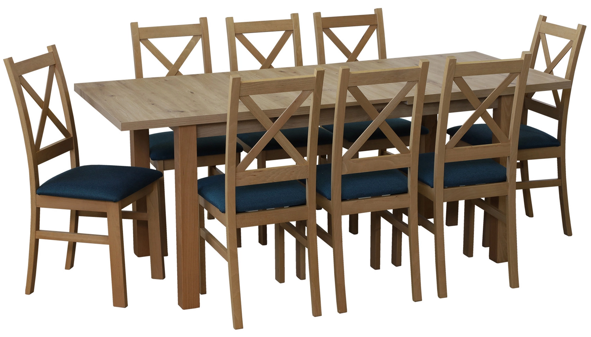 Súprava rozkladacieho stola 150/190x80 so 6 stoličkami M015-6 dub Artisan