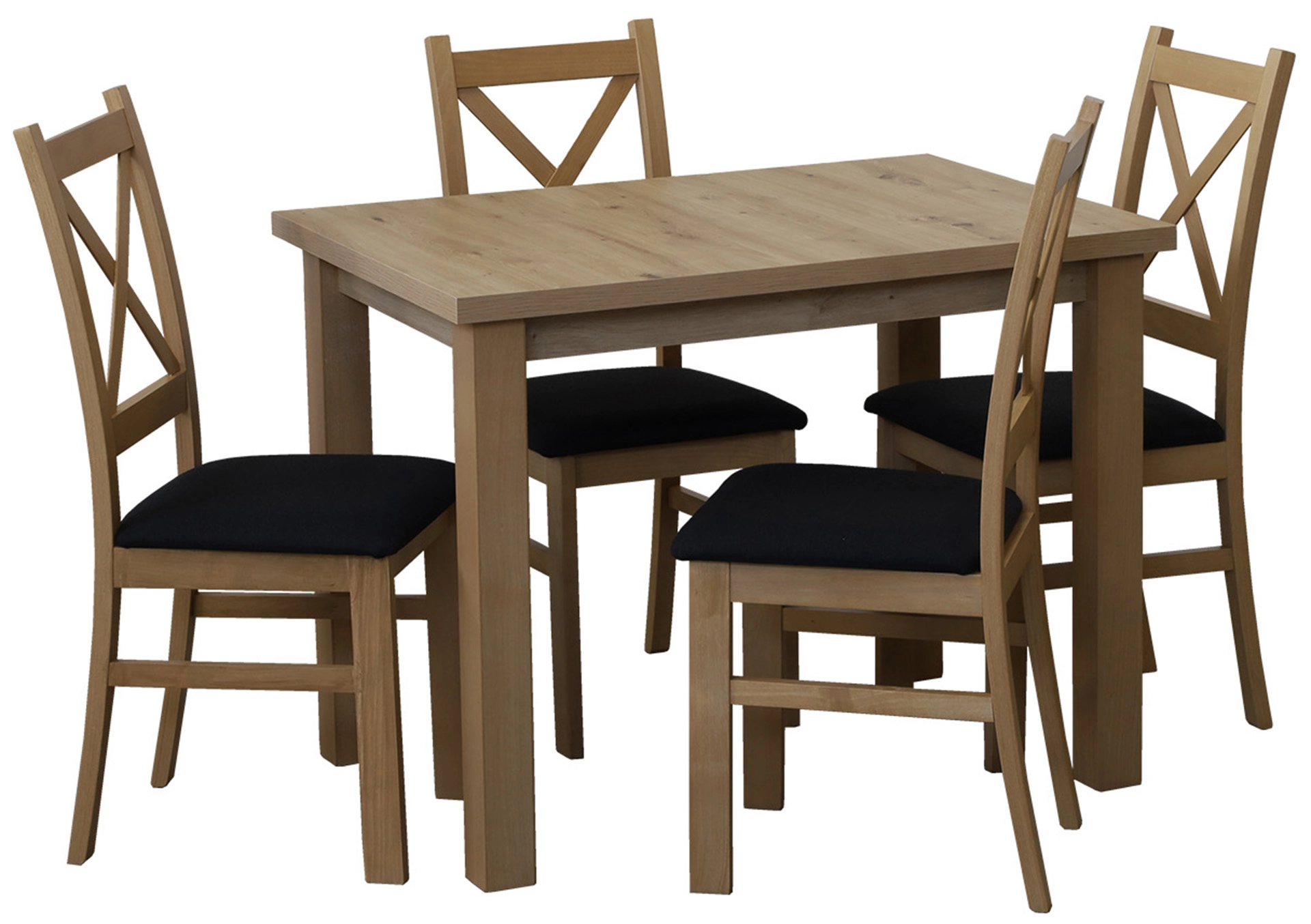 Stôl 100x70 so 4 stoličkami M016-4 dub Artisan