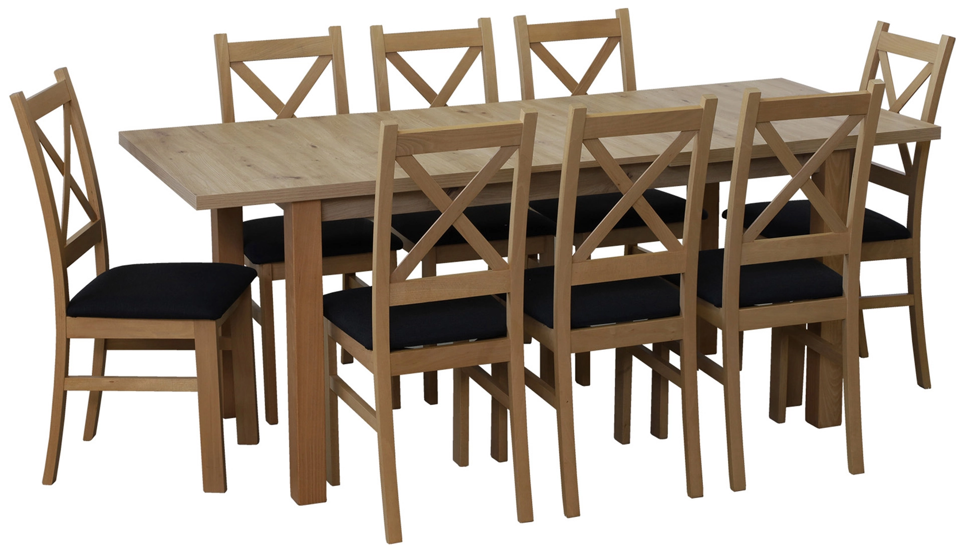 Súprava rozkladacieho stola 150/190x80 so 4 stoličkami M018-4 dub Artisan