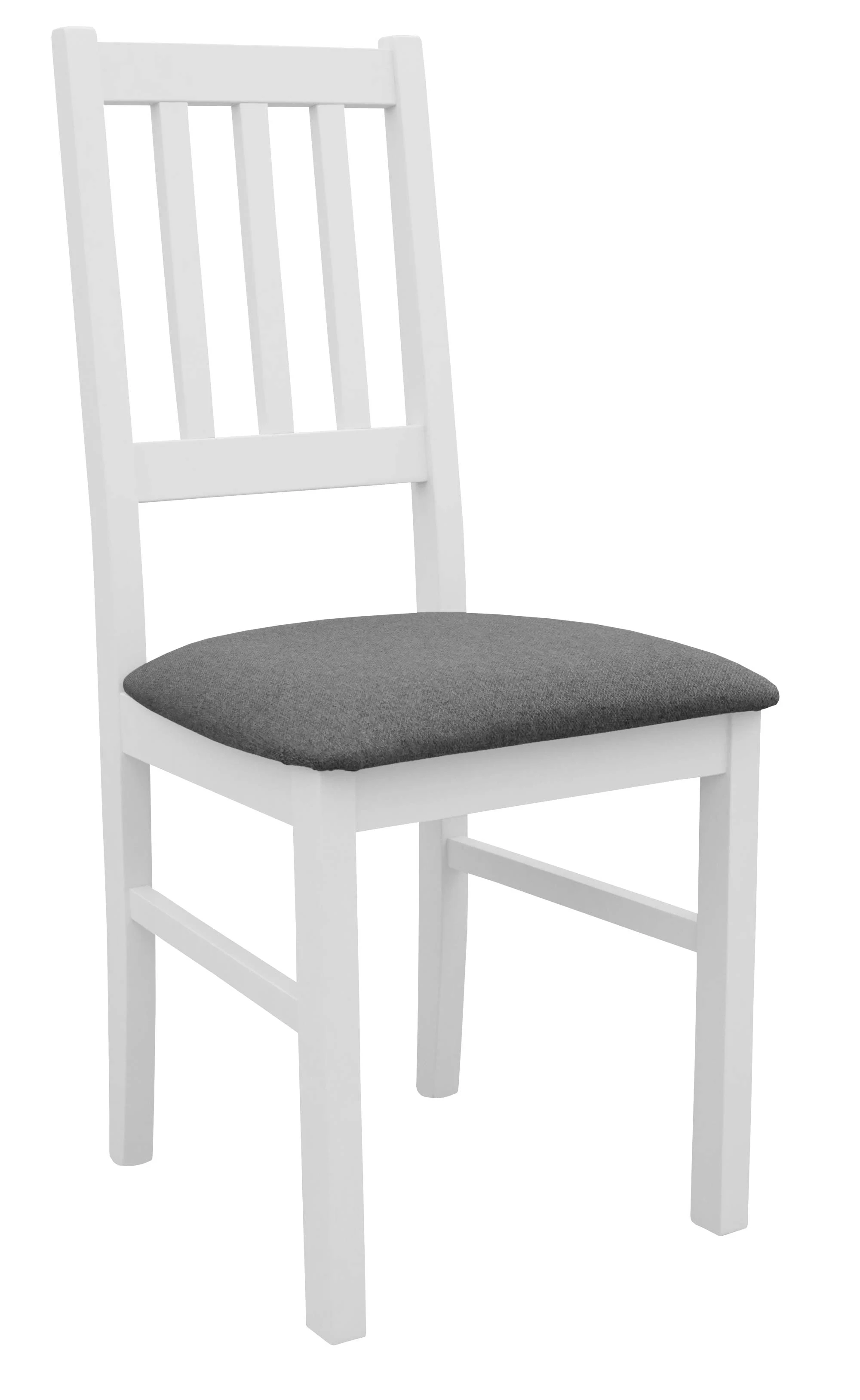 Sada 2x drevená stolička BOS04 Bílá/Grafitová