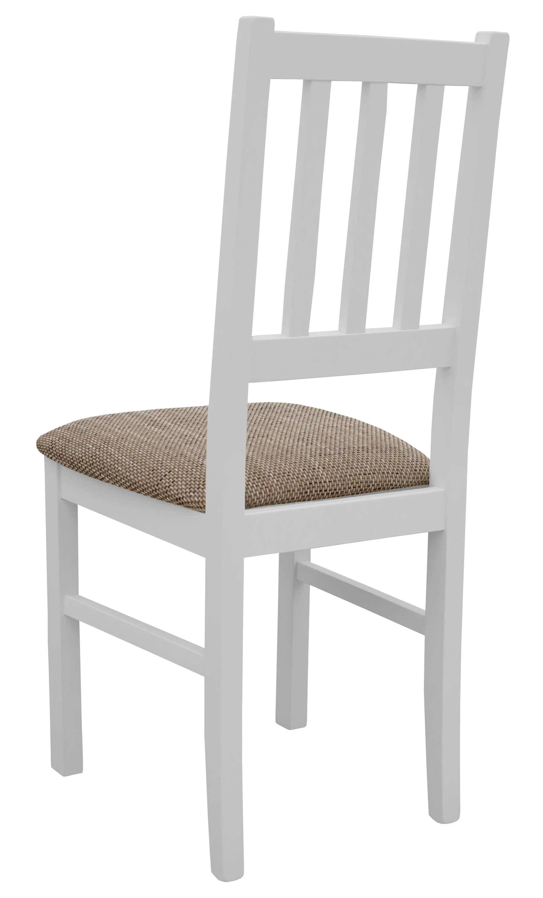 Sada 4x drevená stolička BOS04 Biela/Béžová