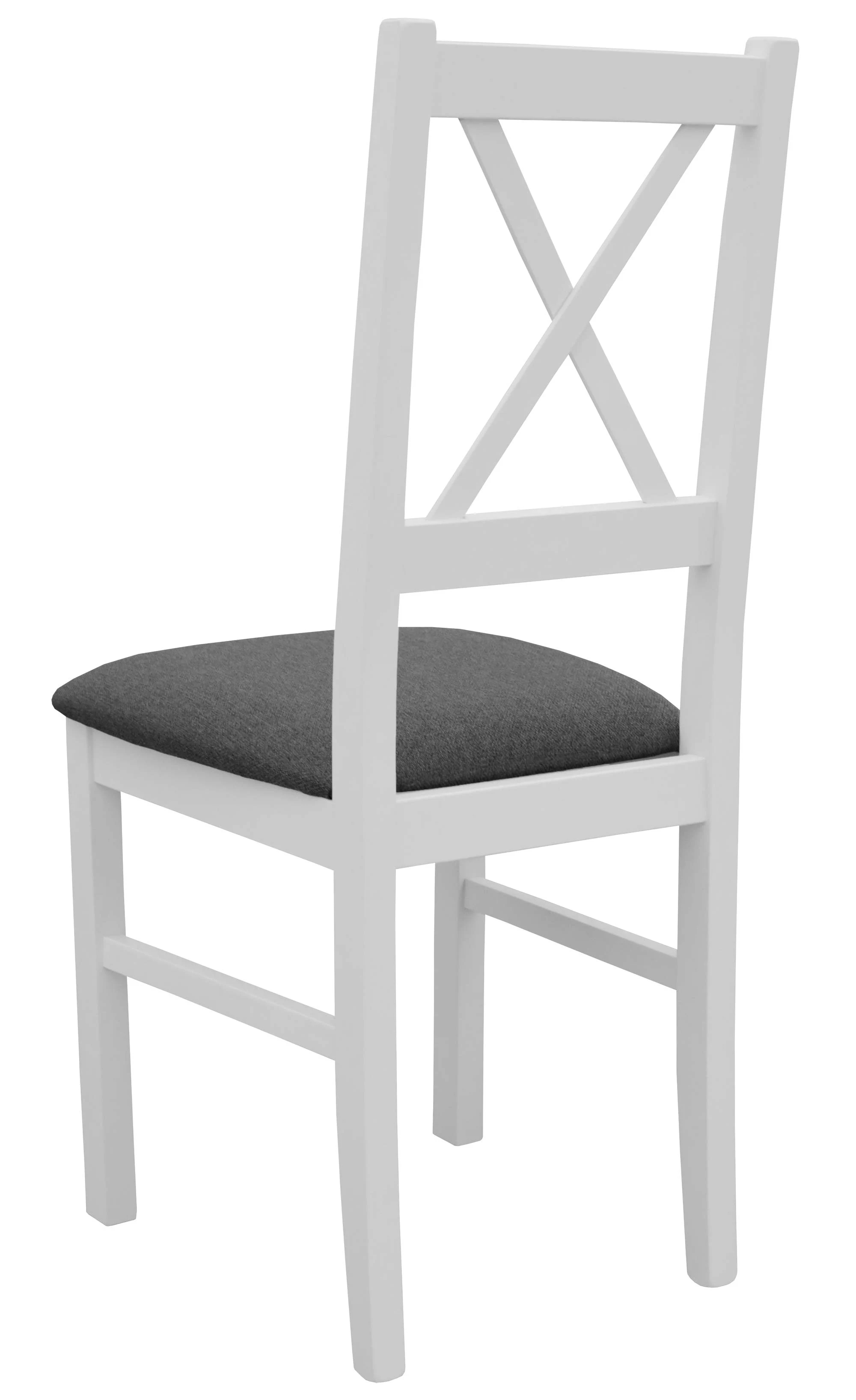 Sada 4x drevená stolička NIL10 Biela/Grafitová