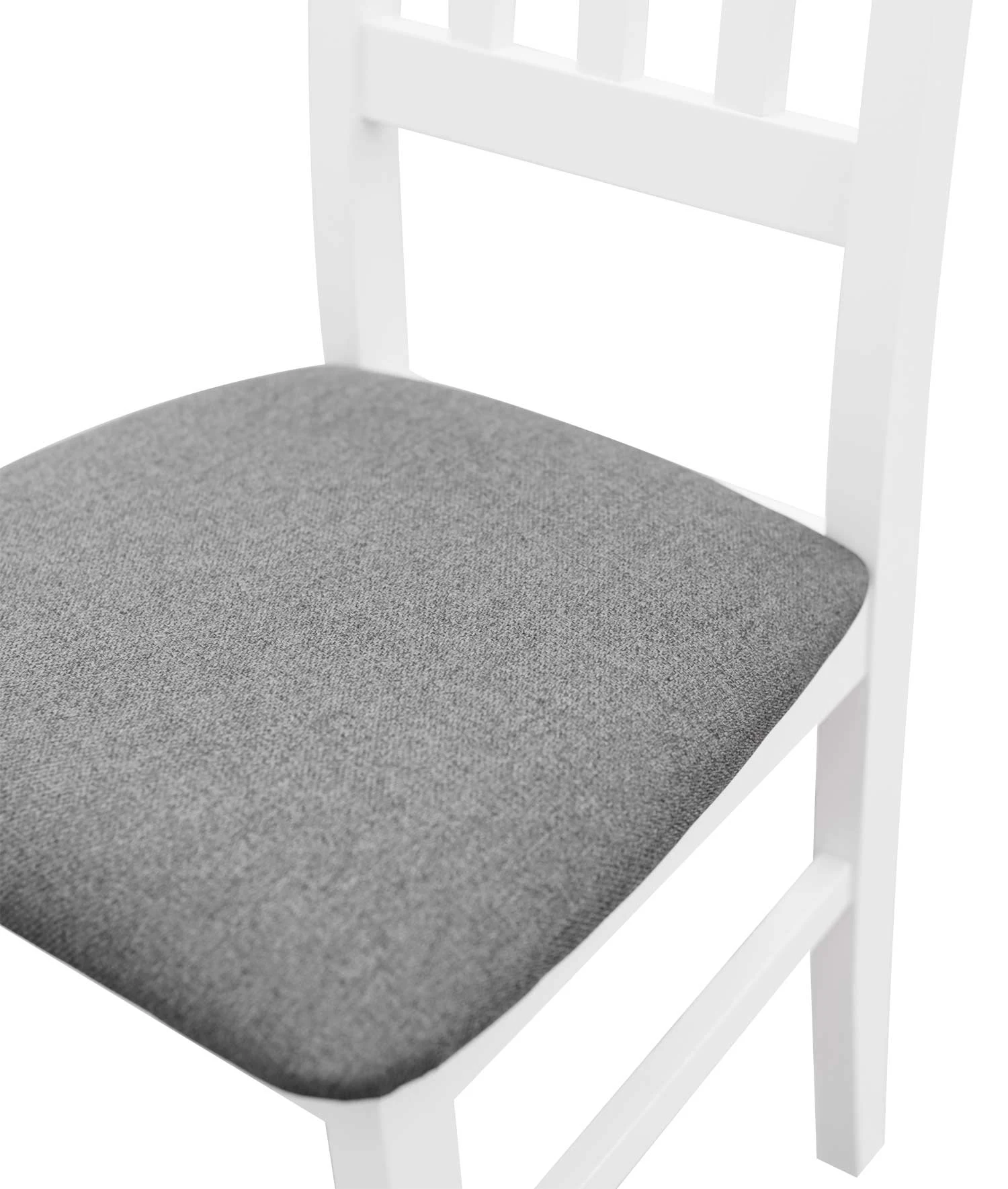 Sada 6x drevená stolička BOS04 Bílá/Grafitová