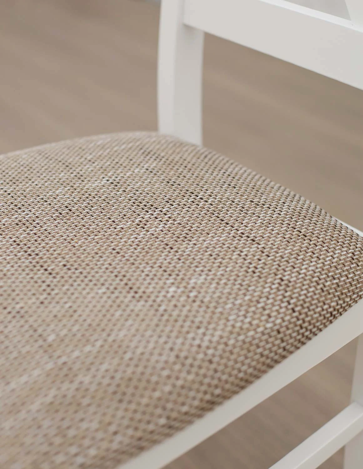 Sada 6x drevená stolička NIL10 Biela/Béžová